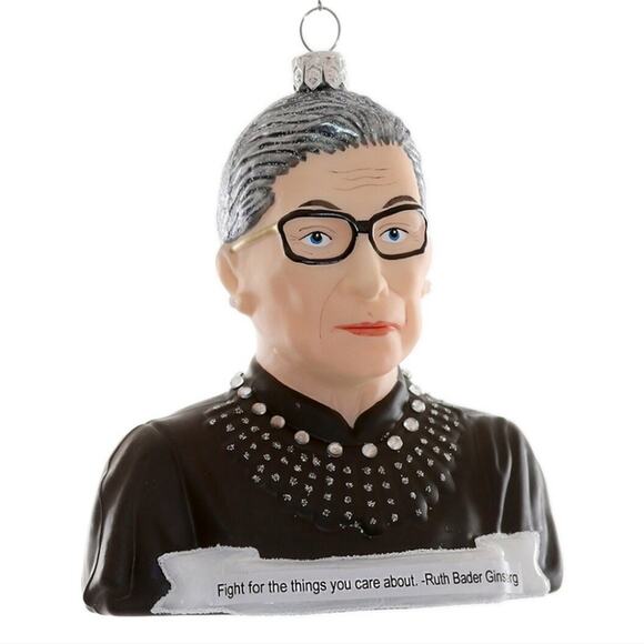 NWT Justice Ruth Bader Ginsburg Glass Ornament - Picture 3 of 9
